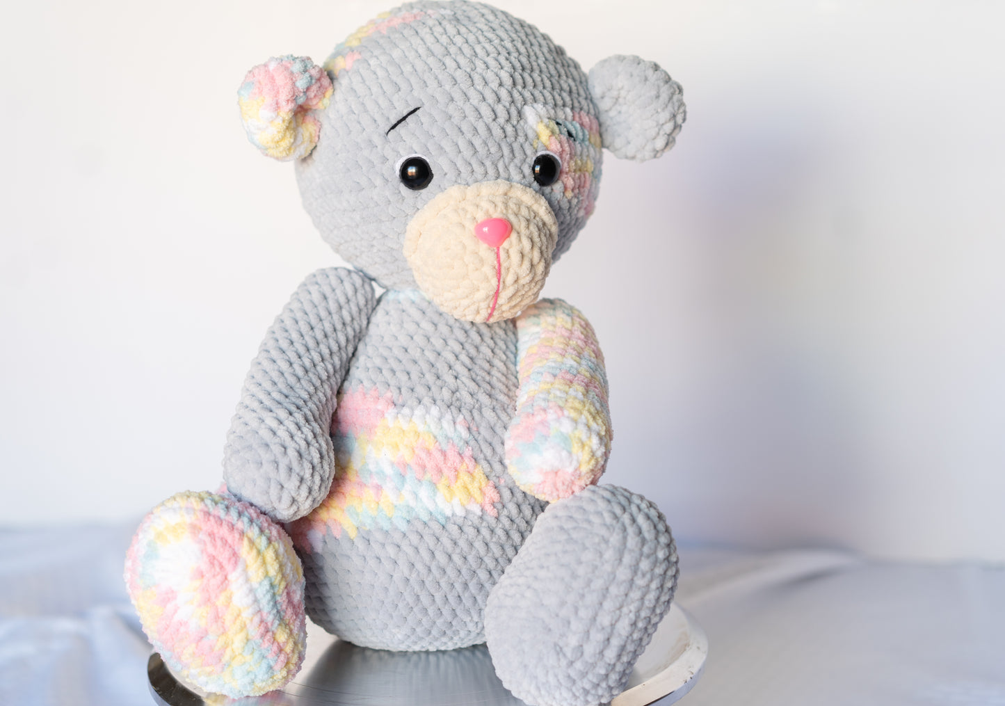 Rainbow Teddy Amigurumi