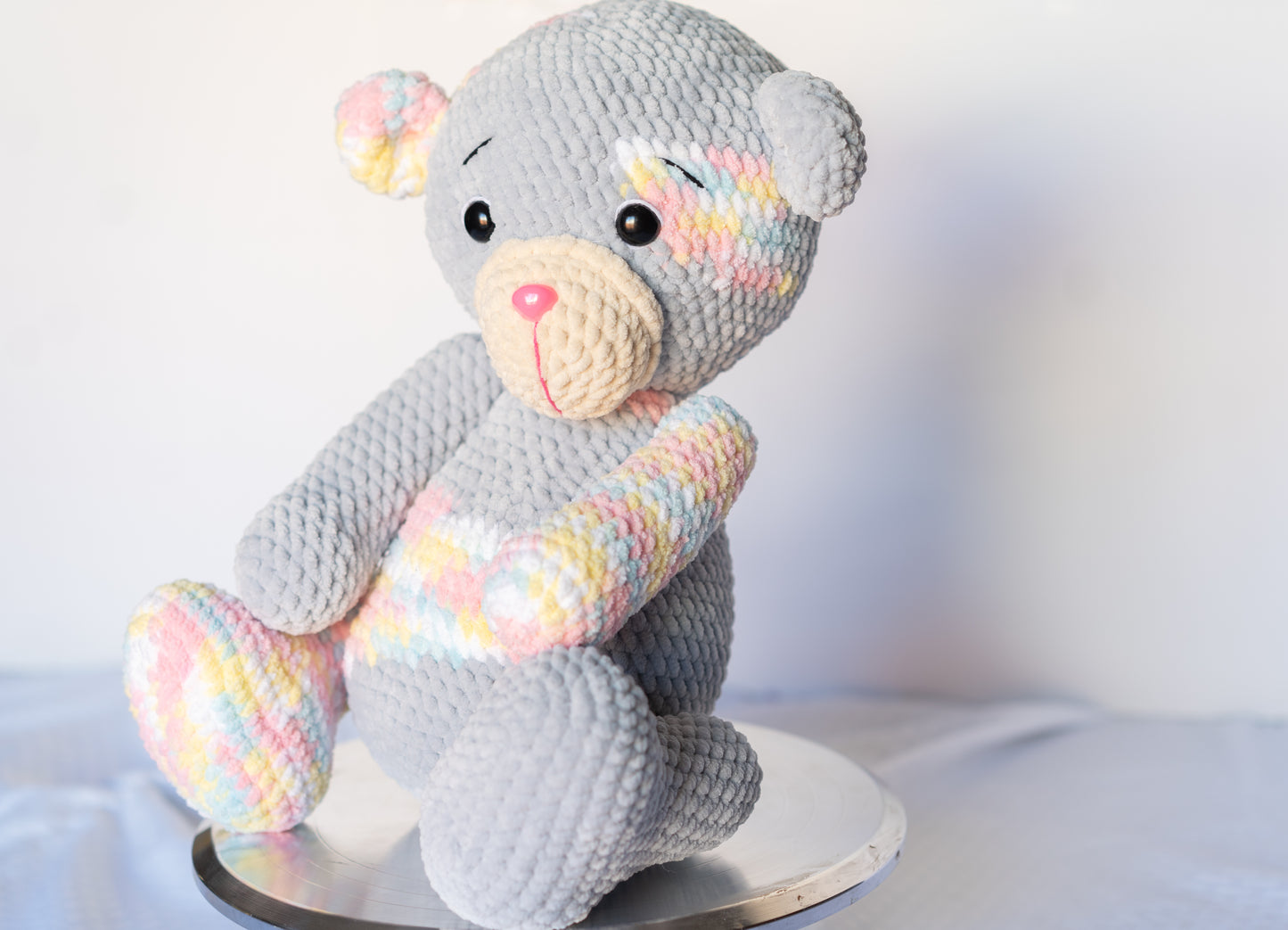 Rainbow Teddy Amigurumi