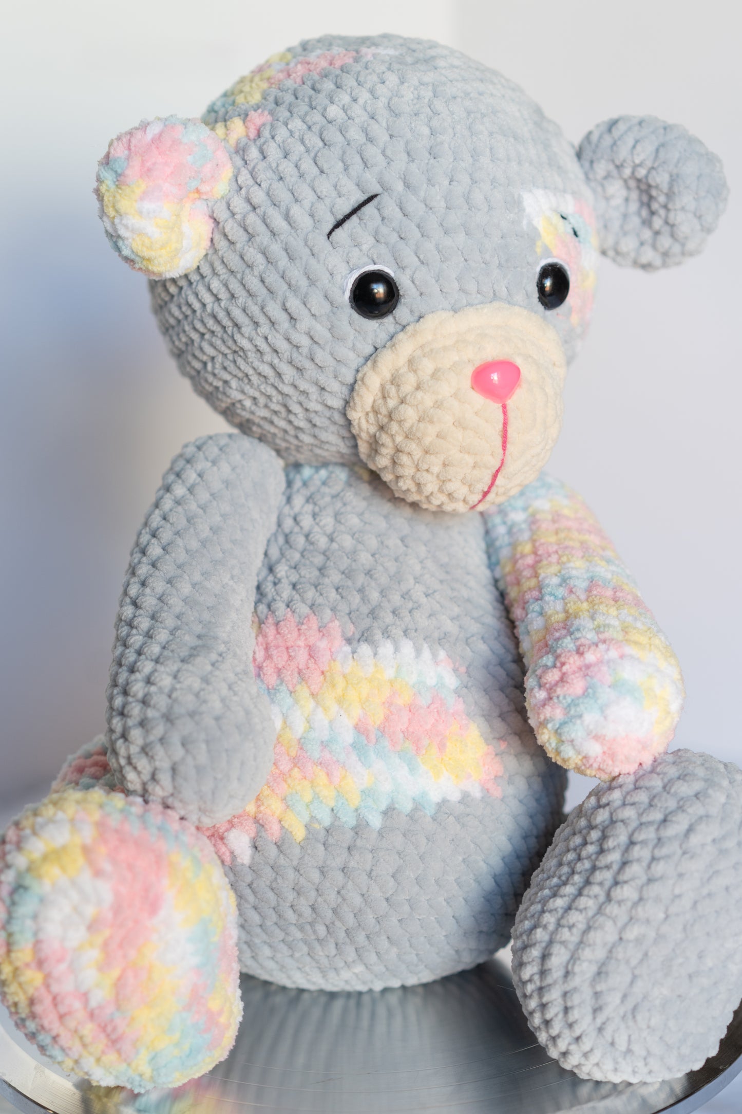 Rainbow Teddy Amigurumi