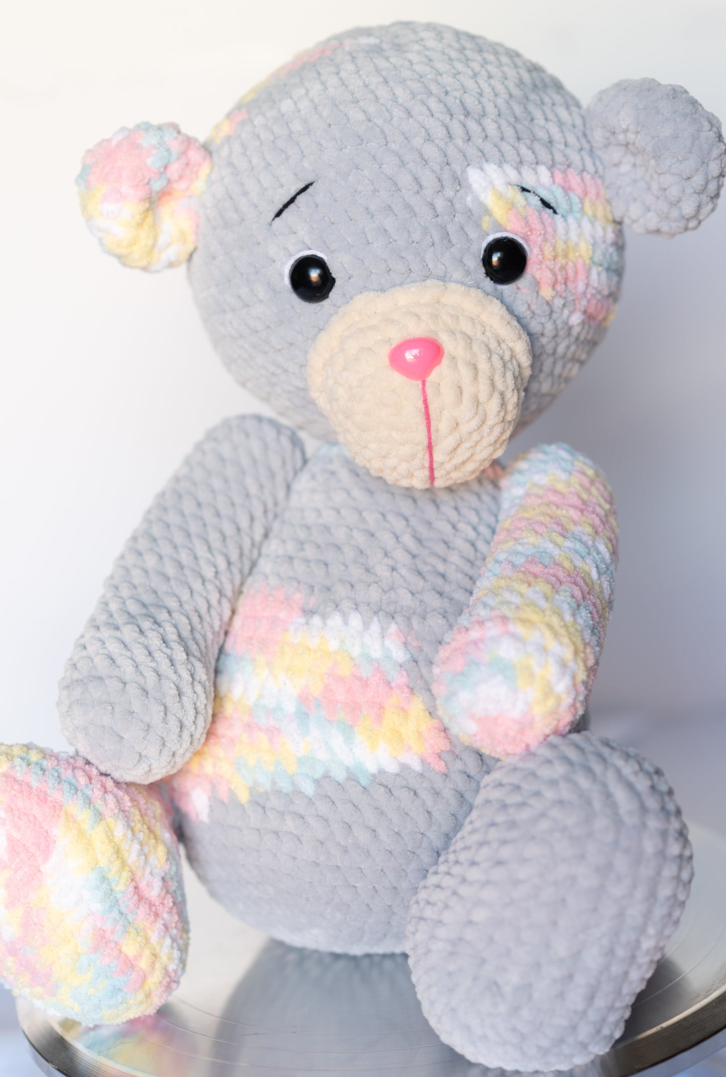 Rainbow Teddy Amigurumi