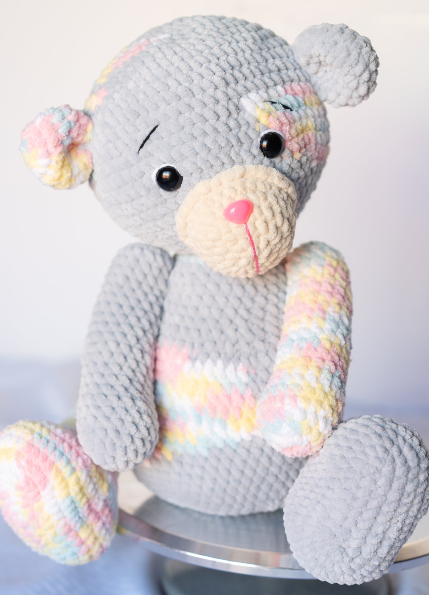 Rainbow Teddy Amigurumi