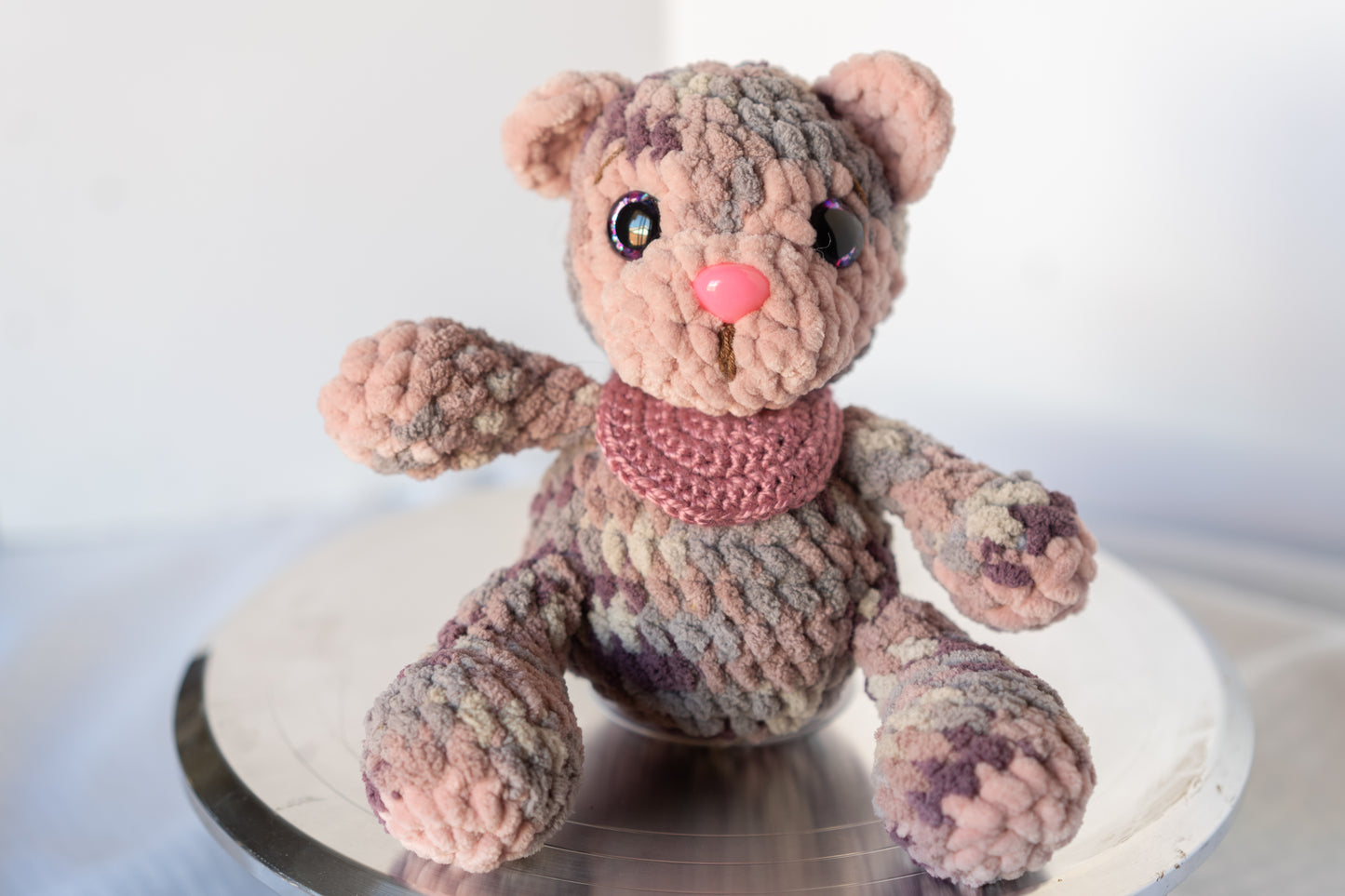 Pink Nose Teddy Bear - Crochet