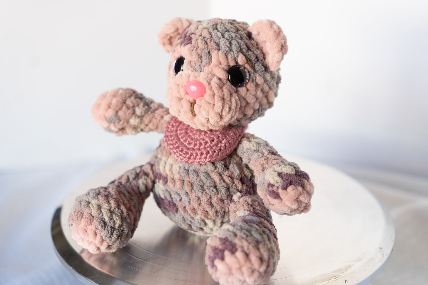 Pink Nose Teddy Bear - Crochet