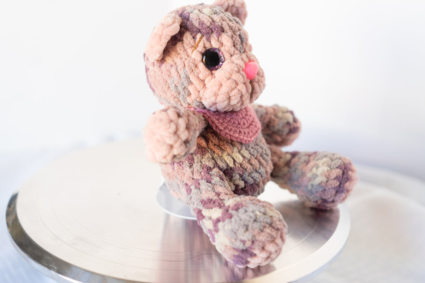 Pink Nose Teddy Bear - Crochet