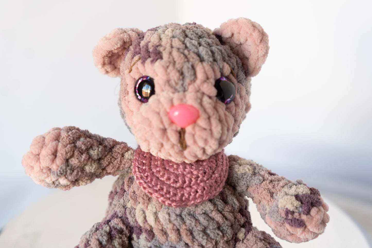 Pink Nose Teddy Bear - Crochet