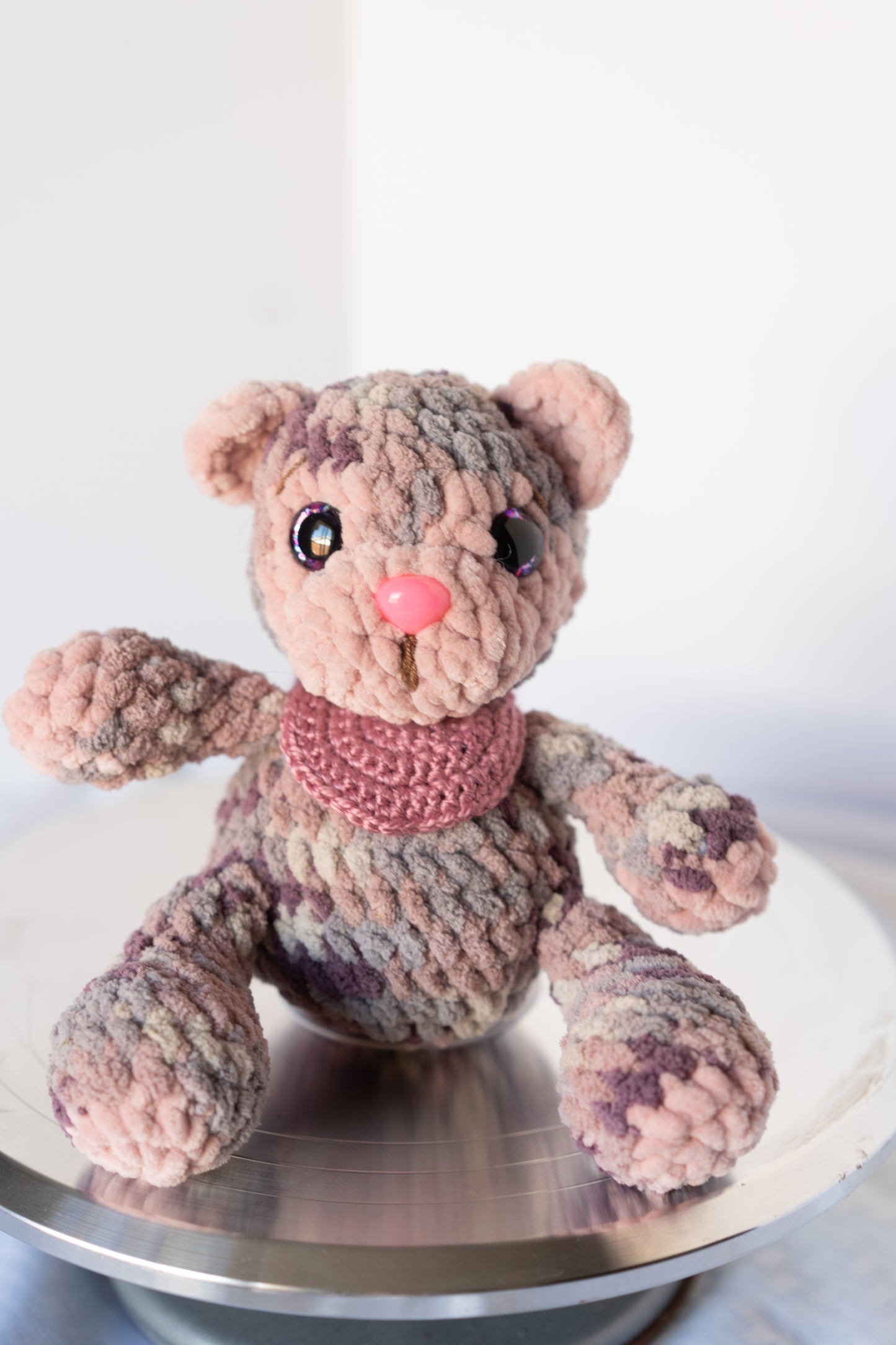 Pink Nose Teddy Bear - Crochet