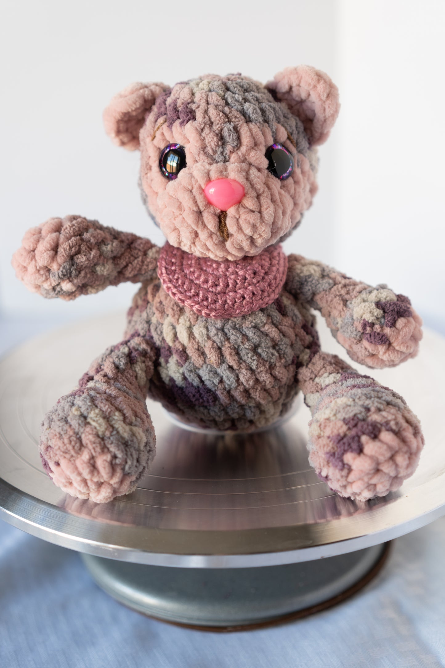 Pink Nose Teddy Bear - Crochet