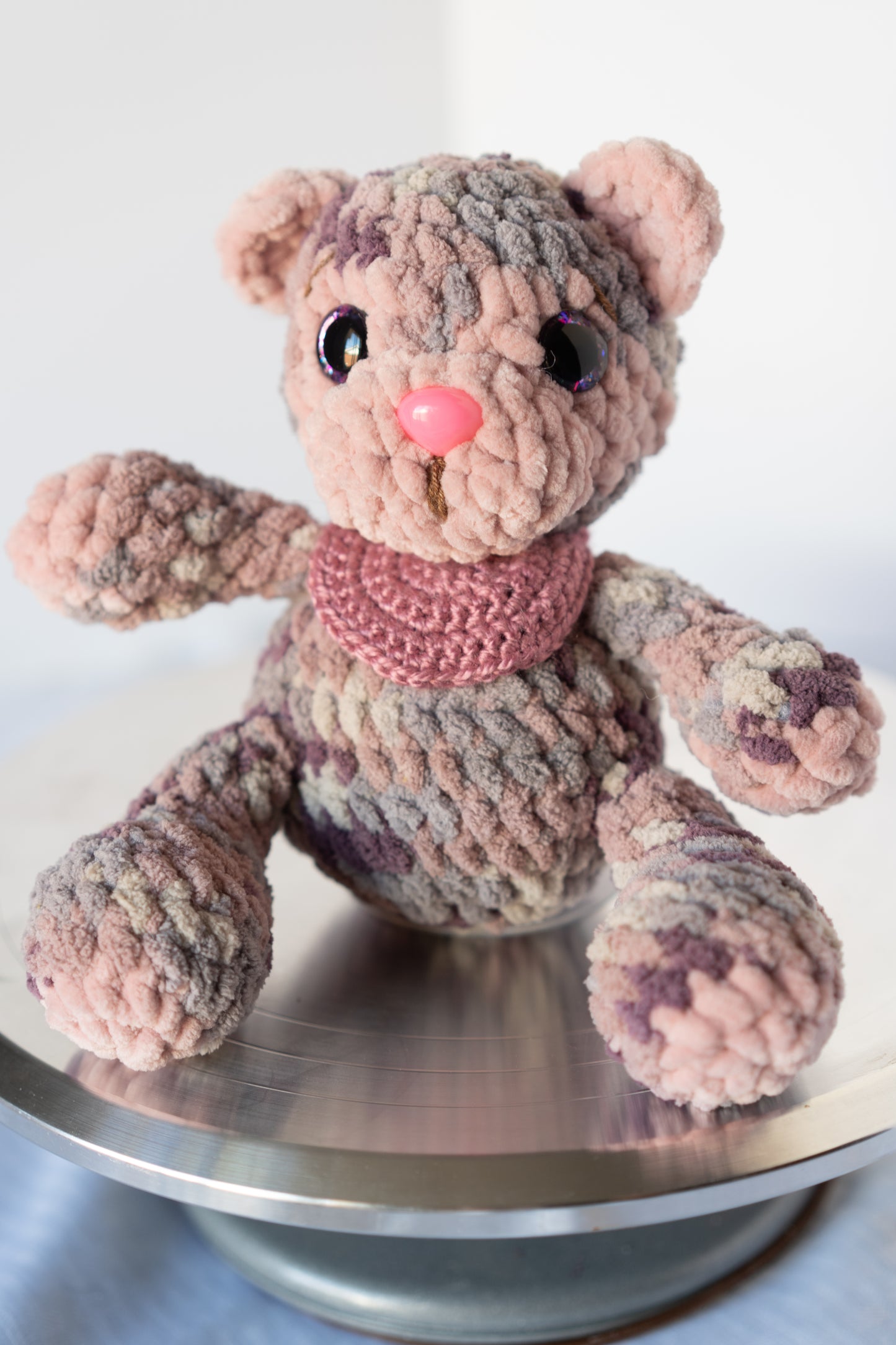 Pink Nose Teddy Bear - Crochet