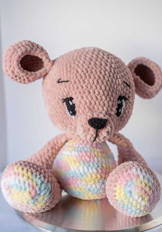 Crocheted Pink Pastel Teddy